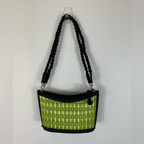 Cambodia Hand Made Handbags - Green and Black Woven Sustainable Women's Bag Cambodia Hand Made
